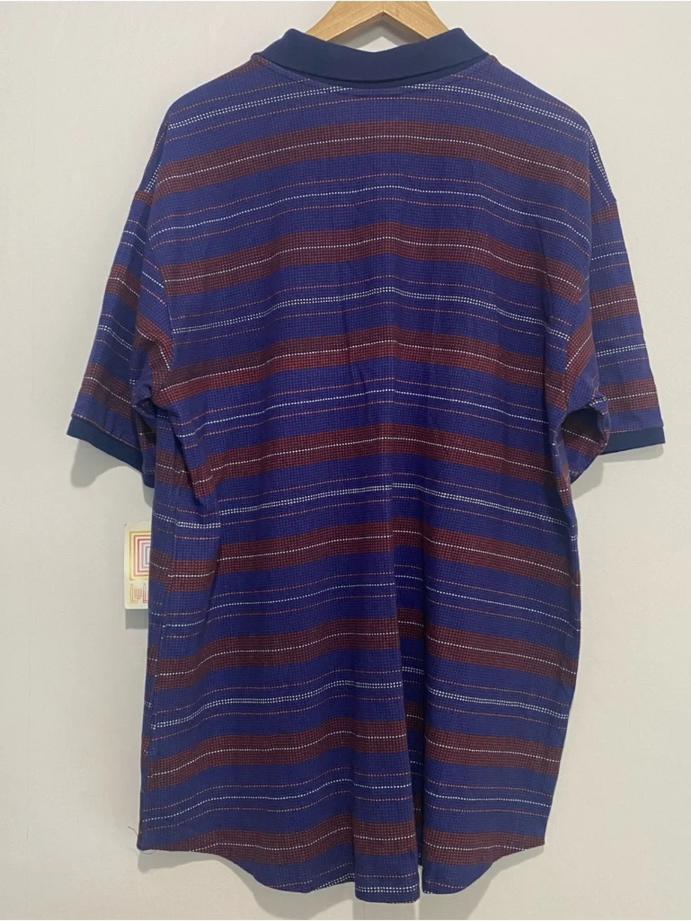 LuLaRoe Polo Shirt Mens XL Striped‎ Cotton Casual Comfortable NWT Blue Casual